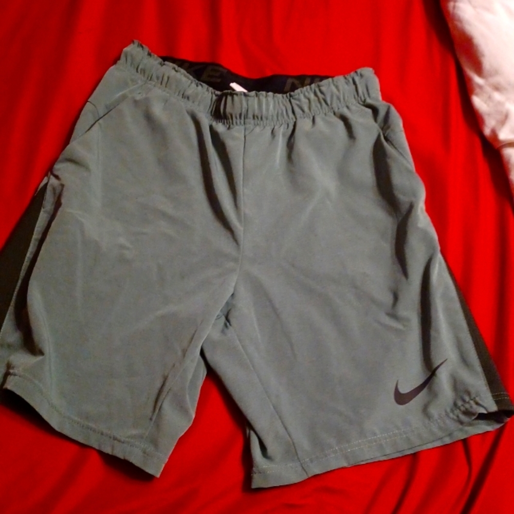 Men's Nike Athletic Shorts, Forest Green, Dri Fit, Small